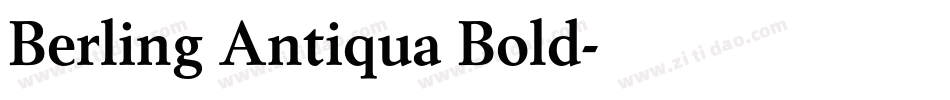 Berling Antiqua Bold字体转换